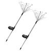 2Pcs Set 90LED Chips Solar Star Light Garden Decorative Lights for Walkway Patio Lawn Decor(Lumière coloree )