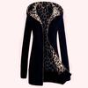 JKASHDK Damenmode Casual Leopard Print Herbst Winter Langarm Kapuzenjacken & Mäntel