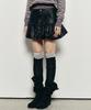 Nigaennikol Balloon Leather Mini Skirt_Black