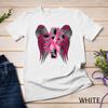 Breast Cancer Awareness Angel Wing Flower Cross Pink Ribbon Unisex T-shirt
