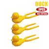 5Pcs Duck Shaped Snowball Maker Clip Children Outdoor Plastic Winter Snow Sand Making Mould Tool for Kids Fight Fun Sports Toys