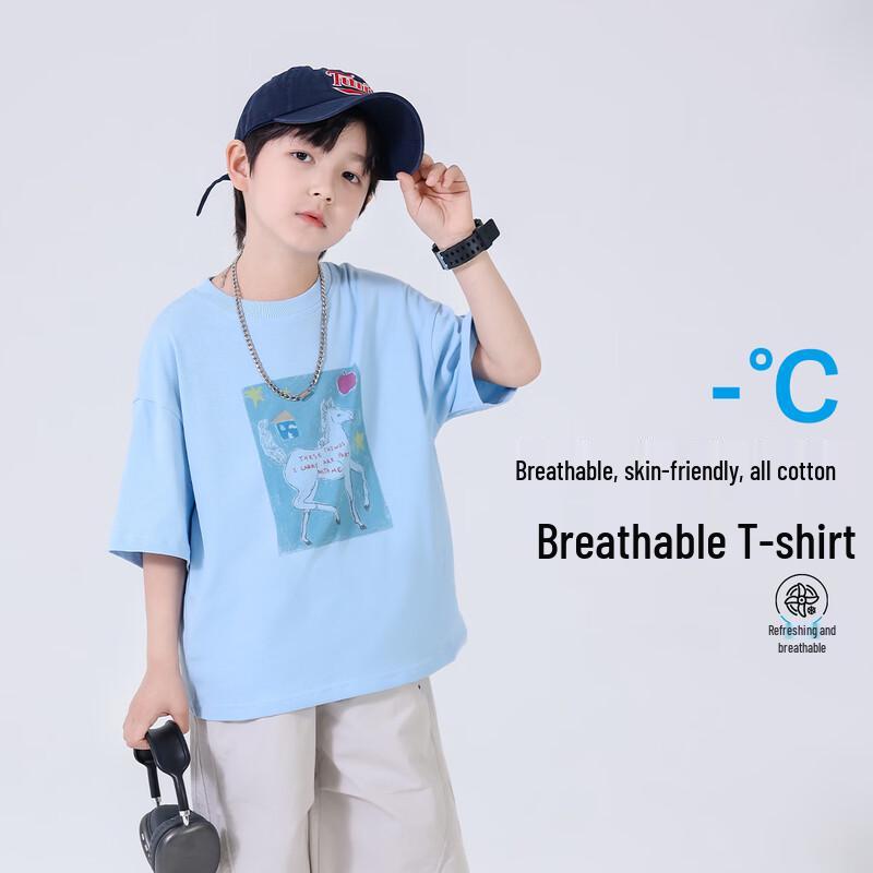 Boy's Summer Cotton Short Sleeve T-Shirt