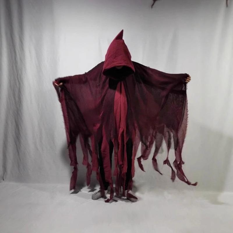 Halloween Tod Umhang Cos Schädel Kleidung Spukhaus Mittelalter Retro Umhang Horror Robe Zombie Kostüm