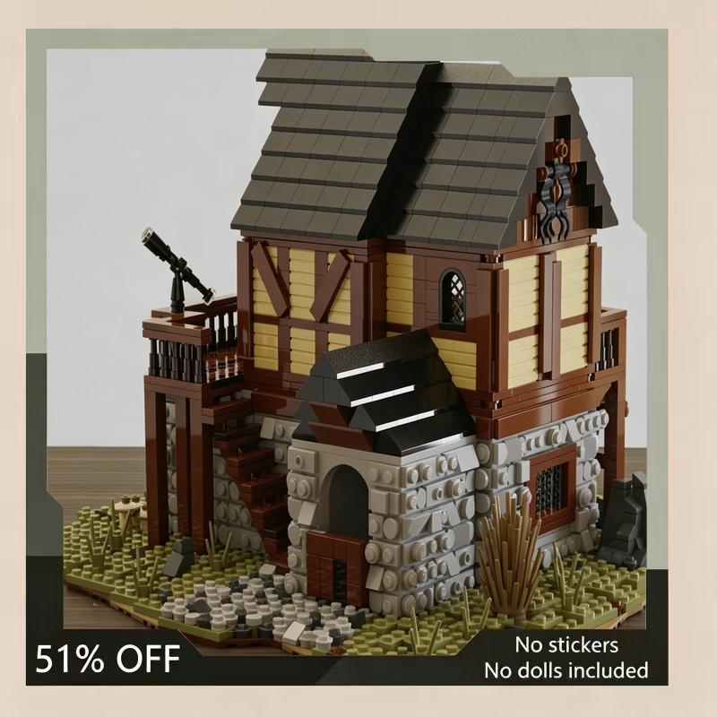 2963PCS Medieval Inn House MOC Building Blocks Architecture DIY Assembly Creative Toy Collection Display Educational Gift