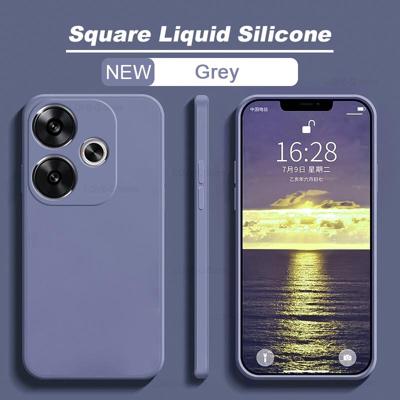 Soft TPU Cover For Poco F6 Pro Case Upgraded Liquid Silicone Phone Case
