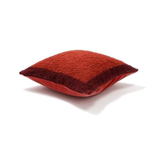 Francfranc Loose Square Cushion Cover 45cm x 45cm Red (054) Square Pattern Interior Makeover Simple