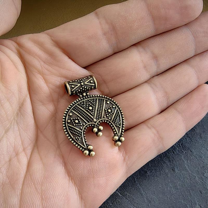 1 pz Lunula Norrena Slava Collana da Donna LUNULA, gioielli vichinghi per donne MORAVIA, Lunitsa, Slavi, Vichinghi, pendentif