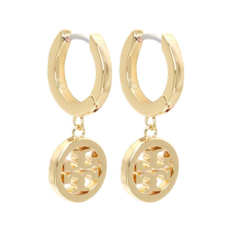 TORY BURCH Geometric Brass Crystal Earrings Women s Gold 87041783-Golden F золотой
