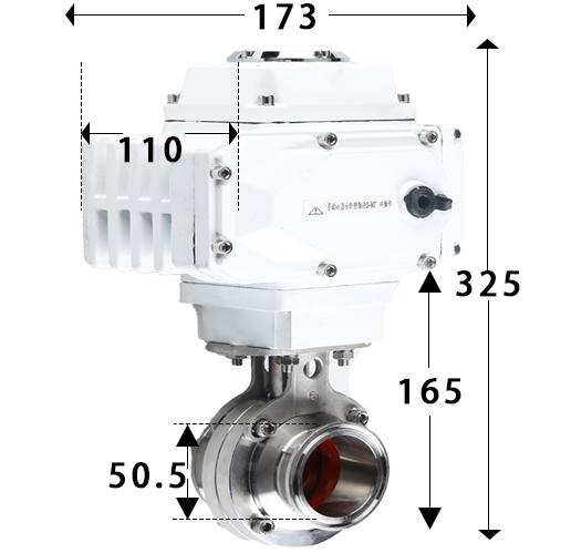 19-108mm Pipe 1.5" 2" -4" Tri Clamp 304 316L Stainless Steel Sanitary Butterfly Valve With Electric actuator For Home Brew