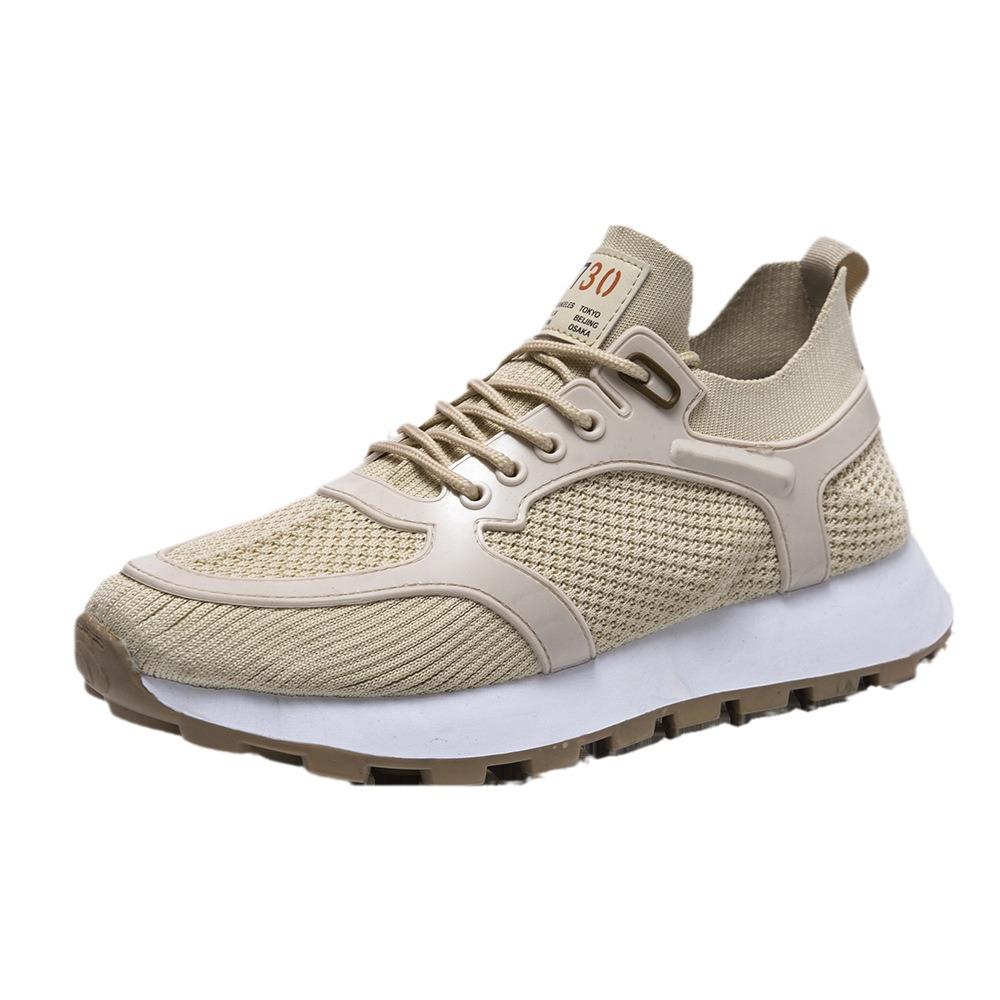2024 New Men's Sports Outdoor Casual Shoes Fashion Trend Fashion Hollow Flying Woven Men's Shoes Light Dad Shoes