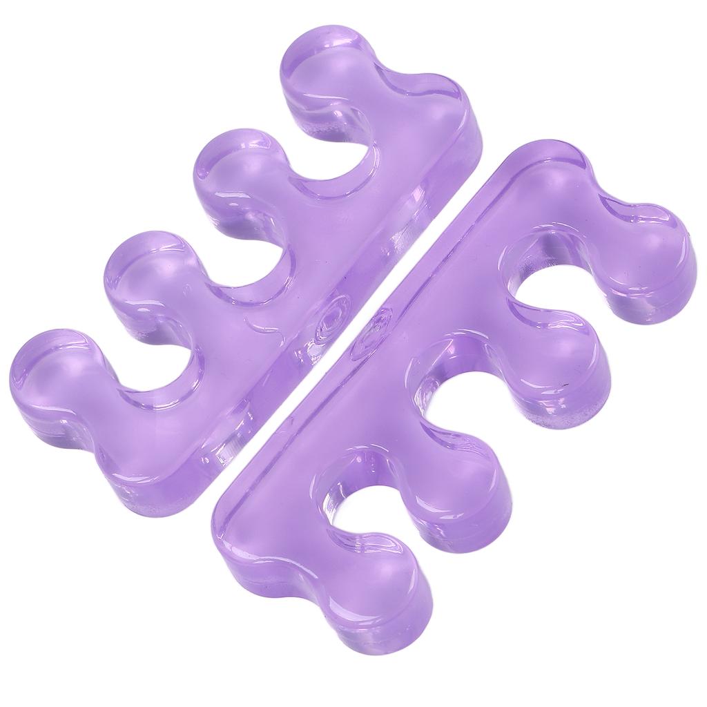 2 Pcs Toe Separator Purple Silica Gel Toe Stretchers Bunion Correctors for Bunion Relief Hammer Toe