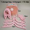 Portable Travel Collapsible Plastic Clothes Hanger With Storage Bag For Suitcase And Dorm Use