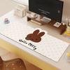 New Kawaii Miffy Big Keyboard Mat Cute Cartoon Bunny Desk Pad Absorbent Mousepad for Office Gaming Non-Slip Ins Style K-trend