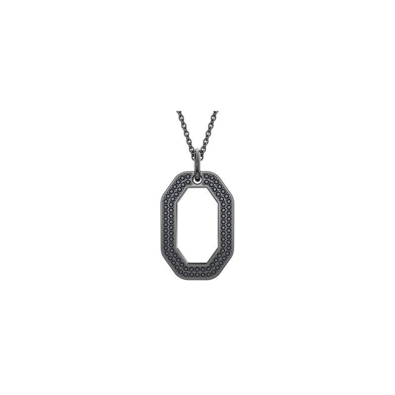 Swarovski Fashionable and trendy octagonal Dextera ruthenium-plated pendant for women 5651703 чёрный