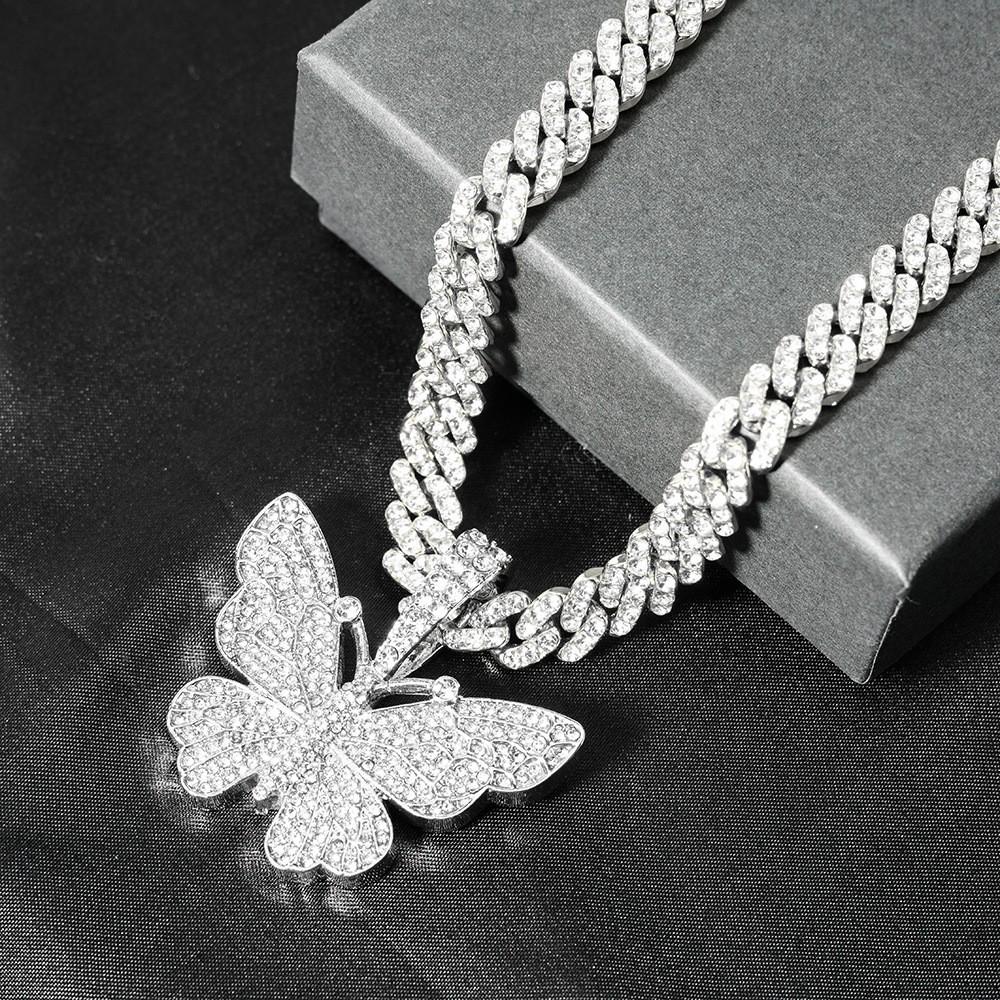 European-American Exaggerated Hip Hop Rhinestone Pendant Jewelry for Men & Women