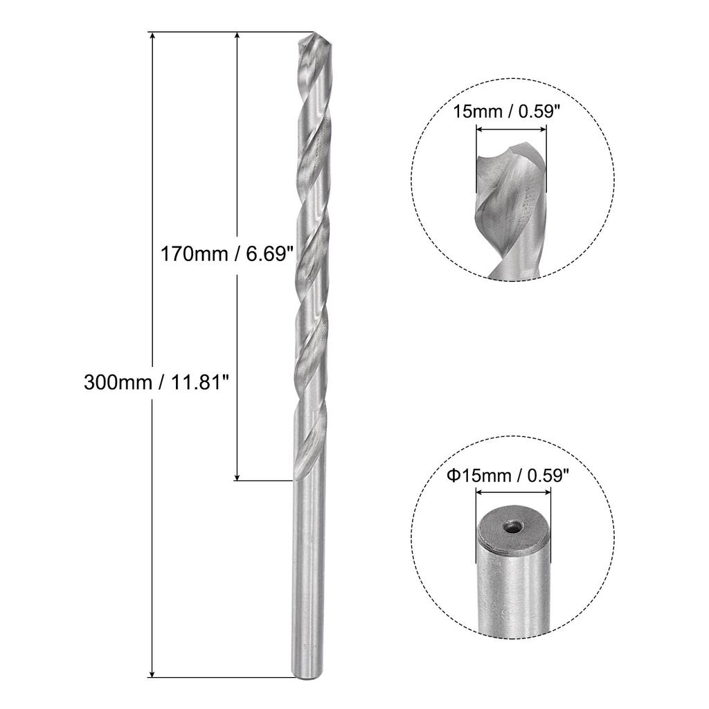 200/250/300mm Twist Drill Bits 6.2/7/8/9/10/11/12/13/14/15/16mm High-Speed Steel Extra Long Drill Bit