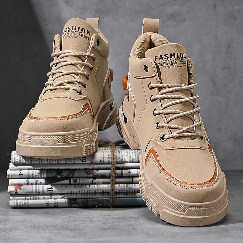 Mens Boots Casual Shoes Winter Leather Designer Luxury Ankle Boots Platform Work Safety Shoes Sneakers Botas Para Hombre