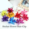 Hawaii Colourful Hair Clip Flower Hairpin Double Orchid Hair Clips Children's Hair Accessories for Women and Girls