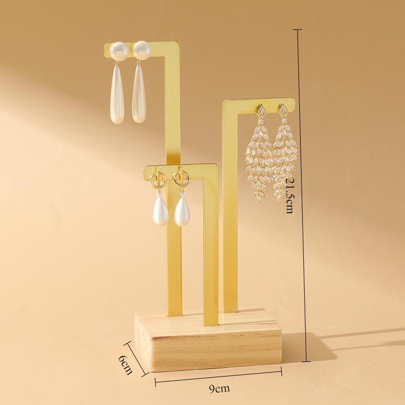 

Eardrop Jewelry Displays Rack Metal Jewellery Multiple Showcase Holder Counter Earrings Show Shelf Earring Trinket Live Props