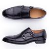 Fashion Fashion Male Monk Strap Loafers Shoe Black Dress Derby Formal Business Brogue Leather Shoes Men Suit for Career Party Shoes