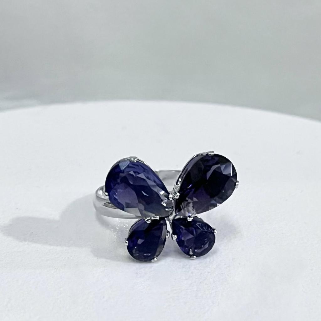 Accessories Ring Women'S Fashion White Zircon Diamond Butterfly Ring Creative Popular