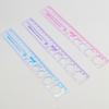 Multifunctional Transparent Ruler with Wave and Hole Design, 15cm & 20cm Scale, Ideal for Primary Students