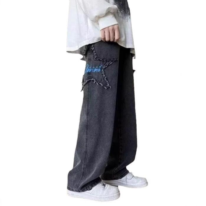 Star Jeans Men's Autumn Ins Trendy Brand Straight Loose Wide-leg American High Street Vibe Pants