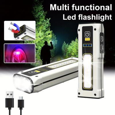 Mini Flashligh XPG COB LED Flashlight 7 Gear Flash Light Torch USB Rechargeable Magnet Work Light Outdoor Camping Lantern
