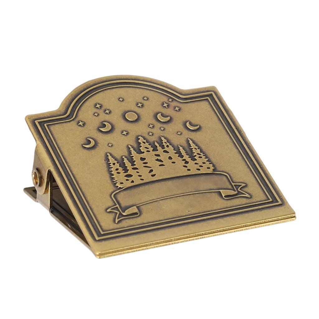 Brass Binder Clip Vintage Decorative Strong Clamping Force Book Clip for Journal Notebook Drawing Paper Sketch Paper