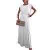 2025 Women's Fashion Set: Sleeveless Top & Pleated Wide-Leg Pants