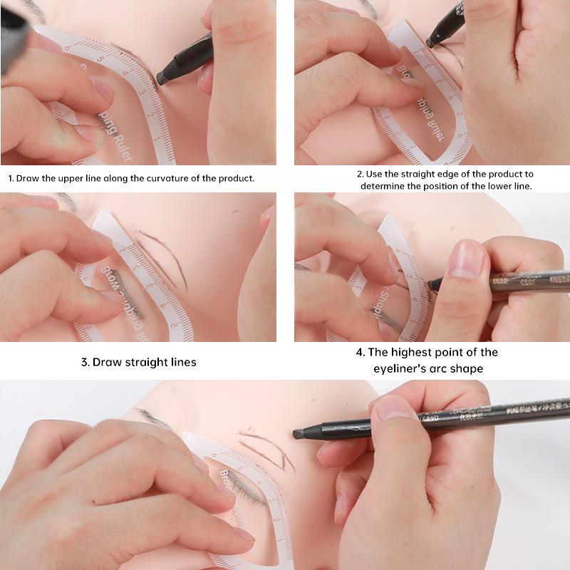 Brow Mapping Ruler Eyebrow Shaping Ruler 1 Minute Fast Drawing Design Brow Easy Tool Microblading Permanent Makeup Stencils