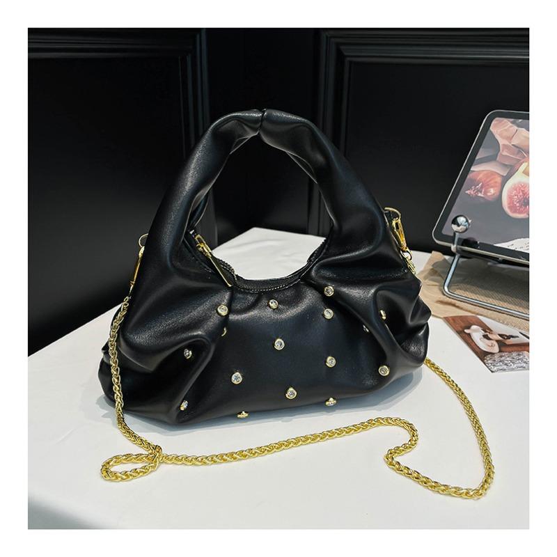 Модная Повседневная Простая Плиссированная Сумка, Сумка Через Плечо, Сумка Под Мышку чёрный