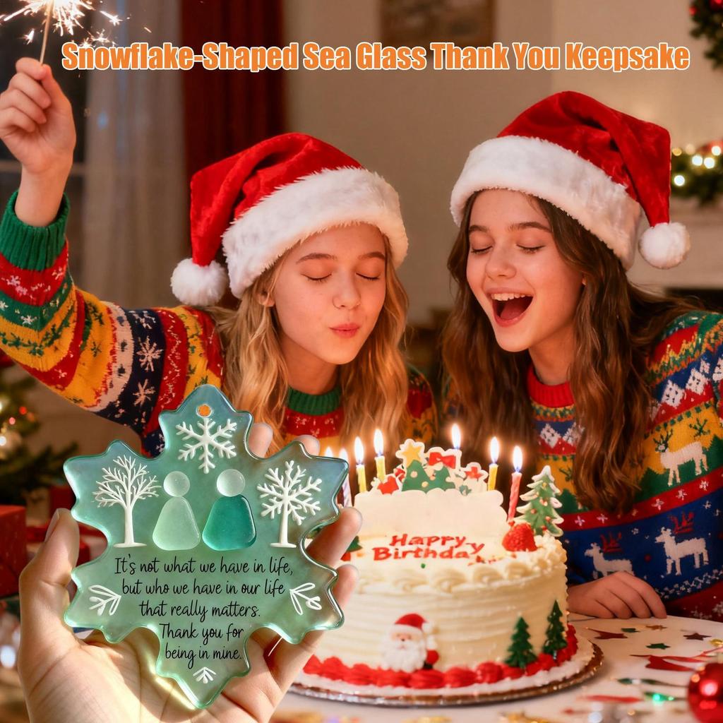 Christmas Snowflake Ornament 2D Acrylic Hanging Pendant Clear Friendship Decor for Tree Home Holiday Party Christmas Decoration