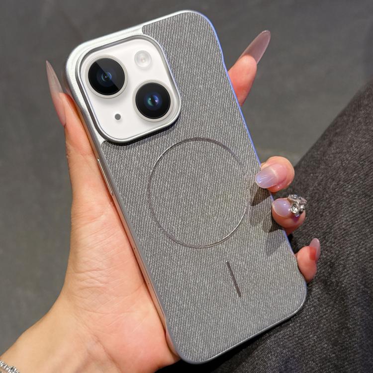 Retro Linen Fabric Magnetic Half Coverage Phone Case