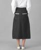 Seinteukeulu 7Pk Denim Long Skirt 7Pls-1308 Black Denim
