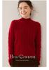 Women's Petite Cashmere Knit Sweater - Mid-High Neck, Thick, Loose Fit, Autumn/Winter 2024