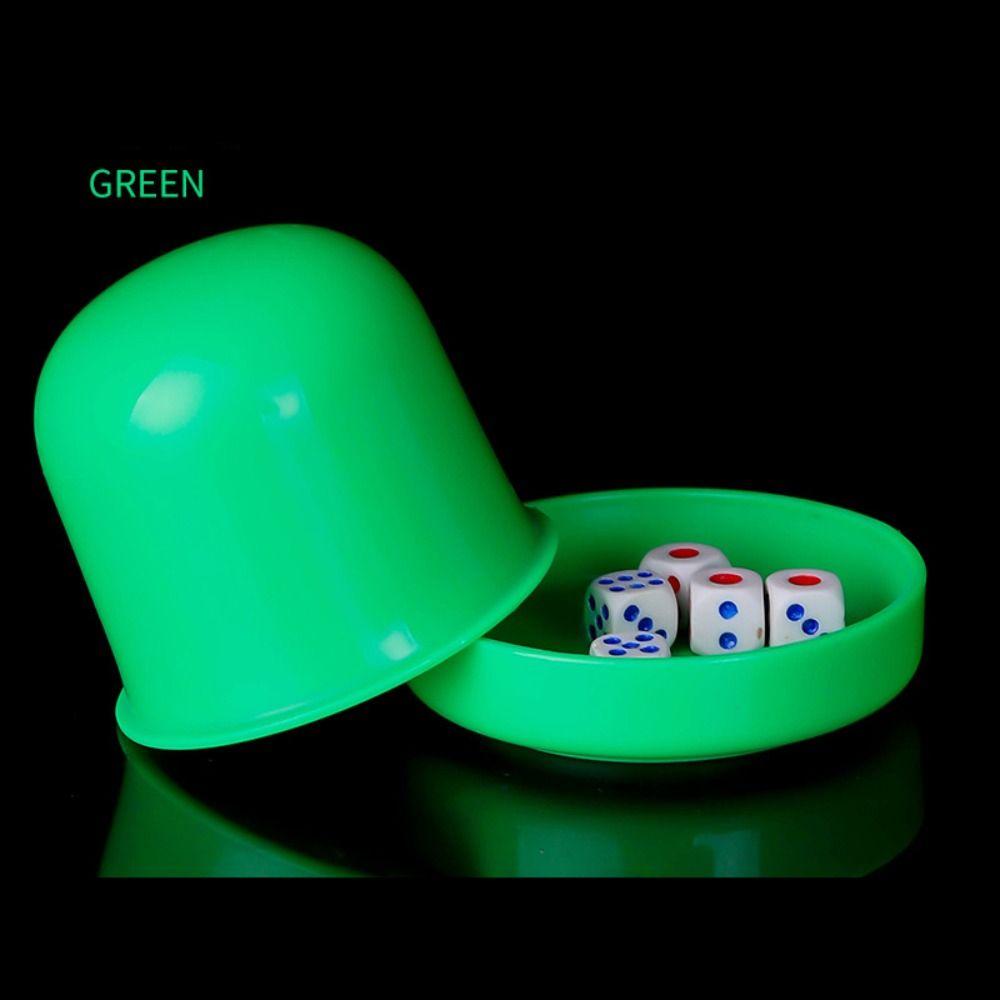 Board Guessing Game Dice Cup Shaker with 5pcs Six Side Dices Bar Nightclub Dice Cup with Base Set Party Roleplay Fun Toy