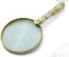 Beautiful Vintage Magnifying Glass Solid brass metal with Mother of Pearl Plated Handle | Book Reading, Map Design, Office & School Work