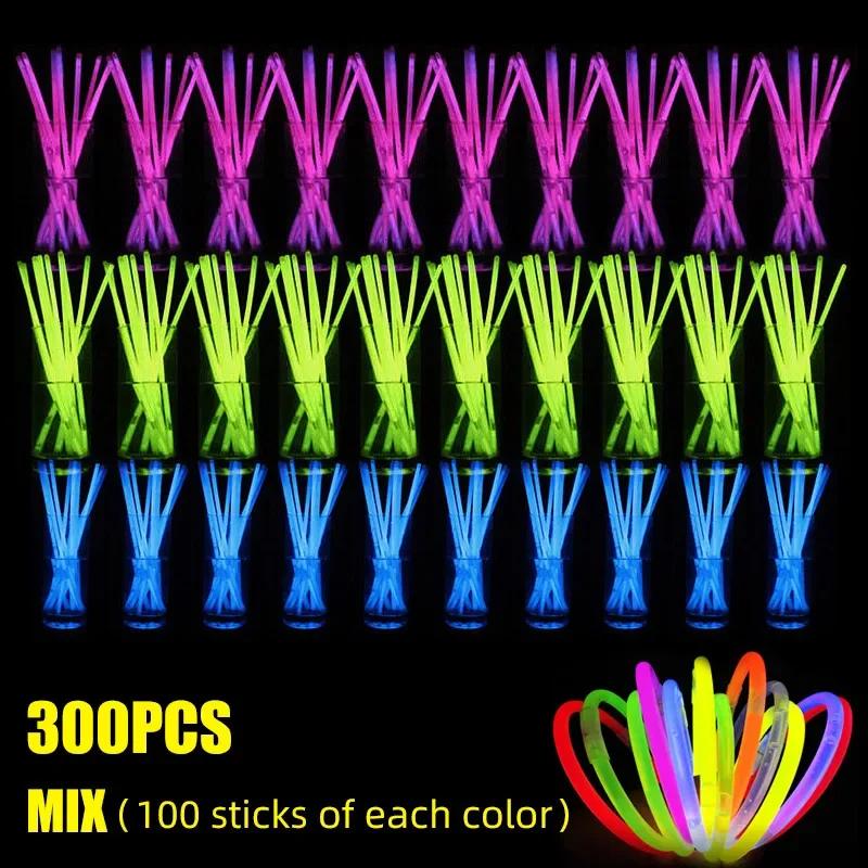 Nowa 2025 Fluorescencyjna Bransoletka w Kształcie Patyka Naszyjnik Glow Stick Bransoletka Materiały Imprezowe Dekoracja Koncertowa Jednorazowy Fluorescencyjny Patyk