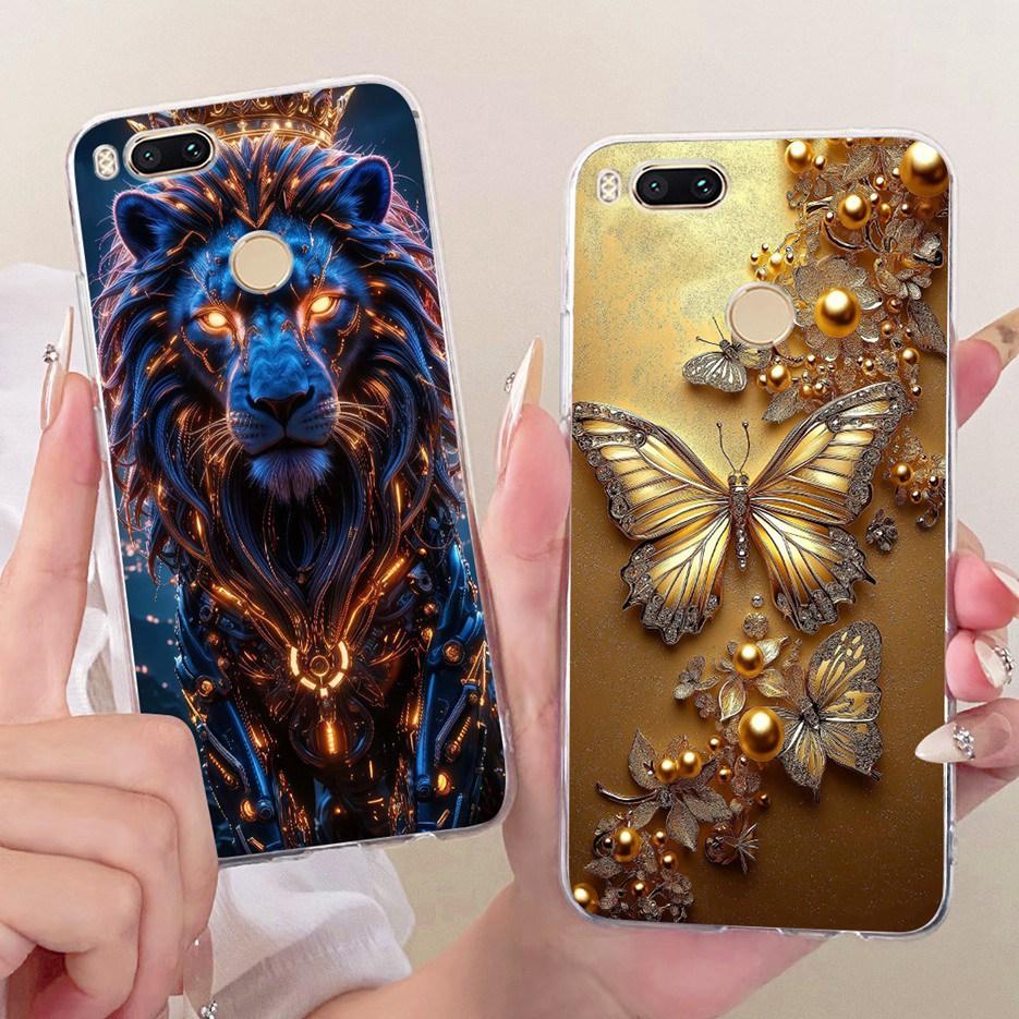 For Xiaomi Mi A1 Case Mi5X Luxury Flowers Butterfly Painted Cover Soft Silicone Phone Case For Xiaomi Mi 5X MiA1 Back Cover Bags
