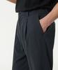 MUSINSA STANDARD Crinkle One-Pleat Wide Elastic Waist Pants [Iron Gray]