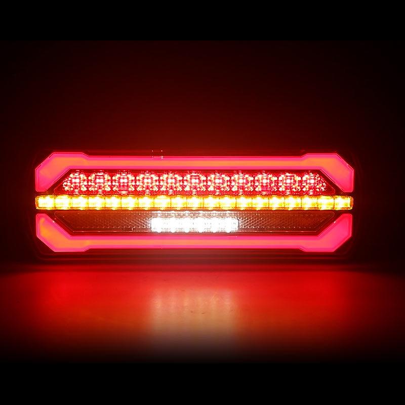 Left Right LED Combination Reflector Tail Light White Red Amber Turn Signal Reverse Brake Light 12V 24V For Trailer Truck Pickup