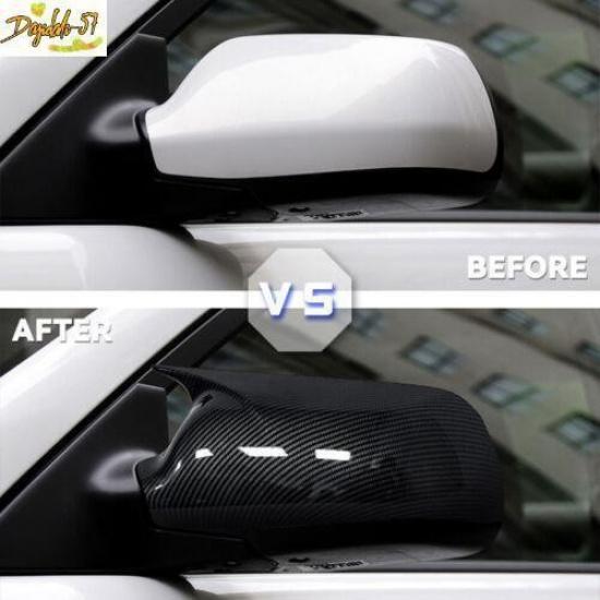 Fit For Mazda 3 Mazda 6 2003-2008 Pair Carbon Fiber Side Rear View Mirror Cover