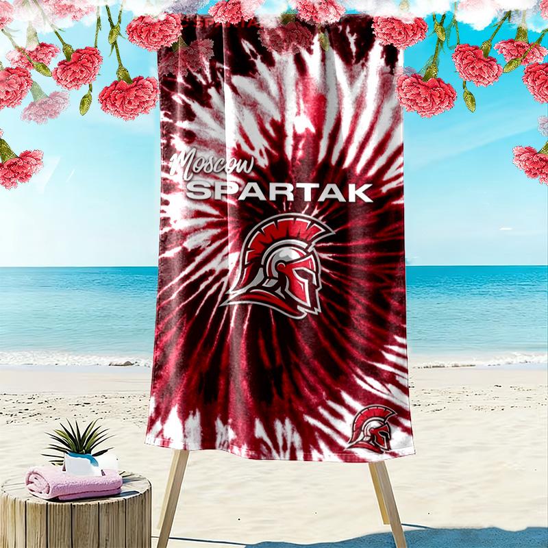 FC Spartak Moscow Print Beach Towel, Large Soft Quick Dry Towel for Beach Camping Swimming