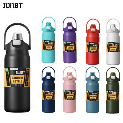 Bouteille d'eau thermique d'extérieur 26OZ/33OZ avec paille Thermos Poignée portable Acier inoxydable 304 Flasks à vide Froid et Chaud Sports