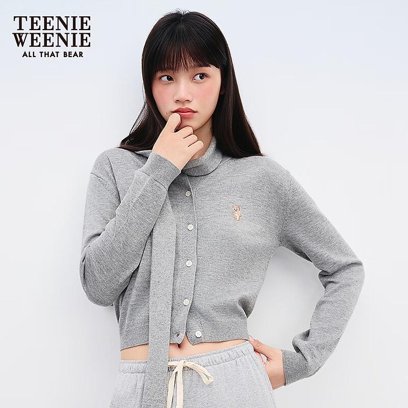 Teenie Weenie Bearnova Women's Cartoon Bear Scarf Cardigan