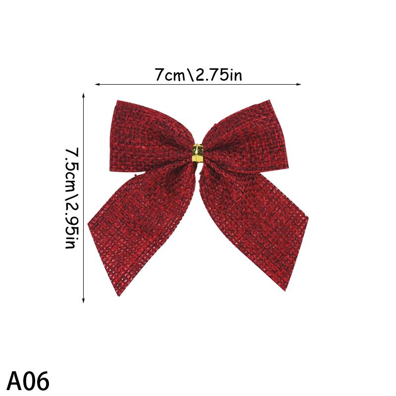 2pcs Buffalo Plaid Bows for Christmas Decorations Christmas Tree Ornaments New Year Noel Navidad Decor Birthday Gift DIY Bow