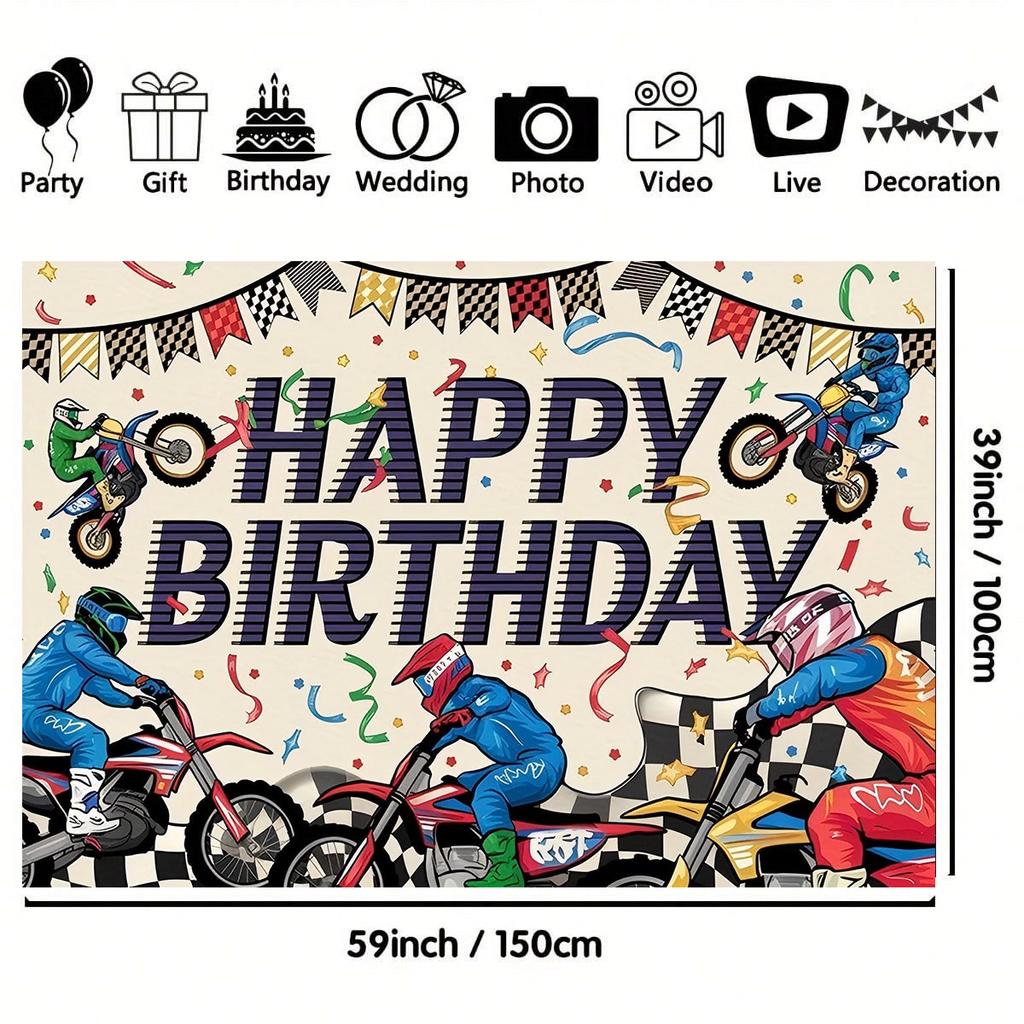 1pc Tailgate Party decoration background banner suitable for birthday party decoration wall decoration home decoration