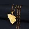 Anniyo Bosnia and Herzegovina Map With City Name Pendant Necklaces Bosna Hercegovina Jewelry #258021