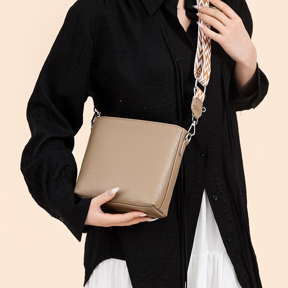 Retro Soft Genuine Leather Tote Bag Women Casual Shoulder Bag Fashion Vintage Handbag Luxury Bucket Bag Designer Crossbody Bags